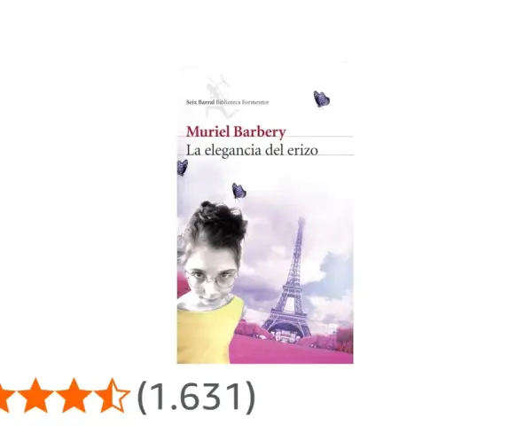 La elegancia del erizo, libro de Muriel Barbery, con una joven y la Torre Eiffel de fondo.